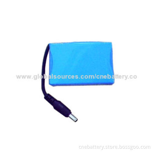 Lithium Battery Pack, 7.4V/4000mAh, PL855085 with DC Connector